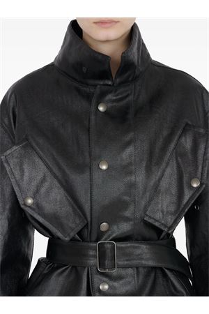 Giacca cerata in cotone nero MAISON MARGIELA | S51AM0504M35599900